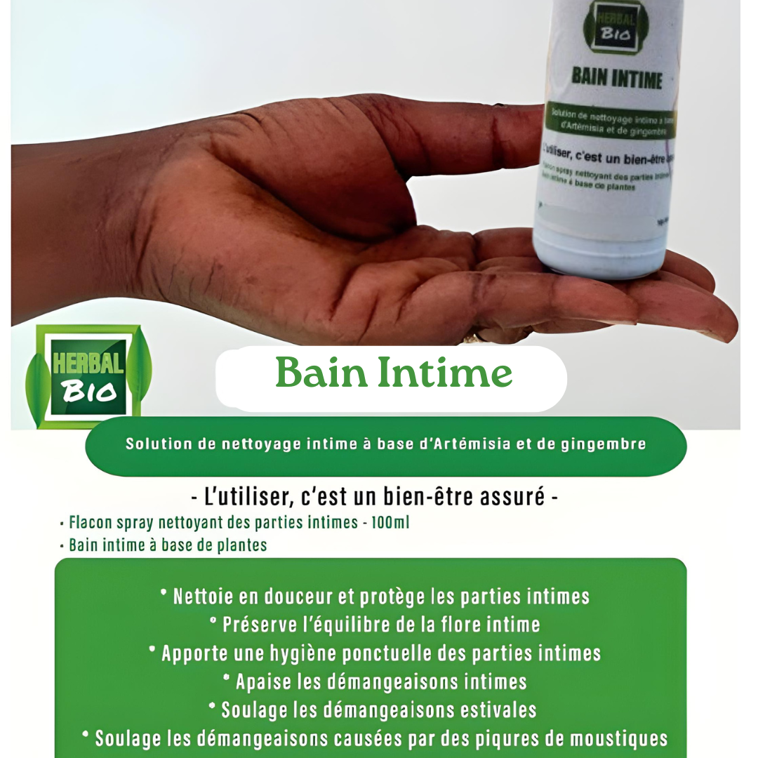 Pack complet HERBAL BIO : 1 Bain de corps +1 Bain de pied + 2 Spray intime